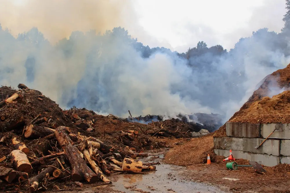 Mulch spontaneous combustion